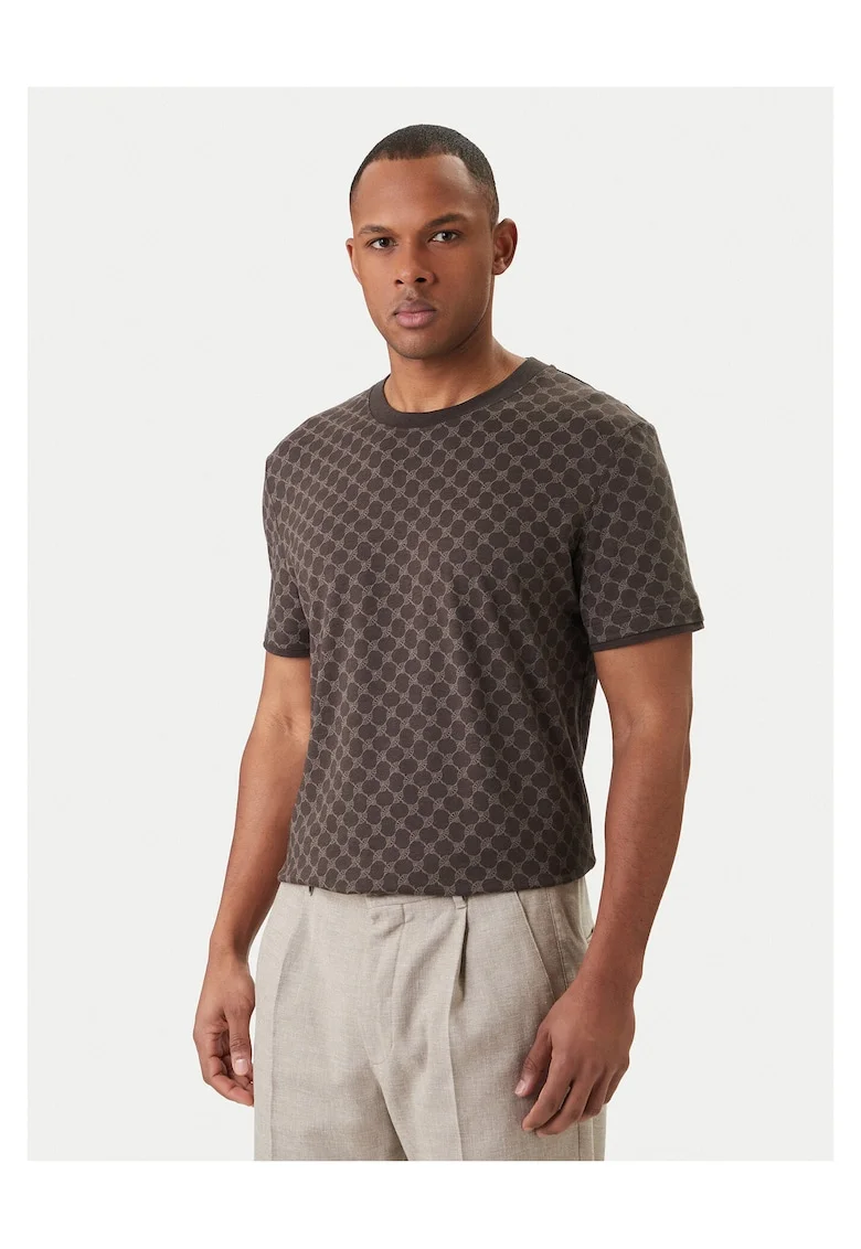 Tricou barbati,  bumbac si lyocell, maro