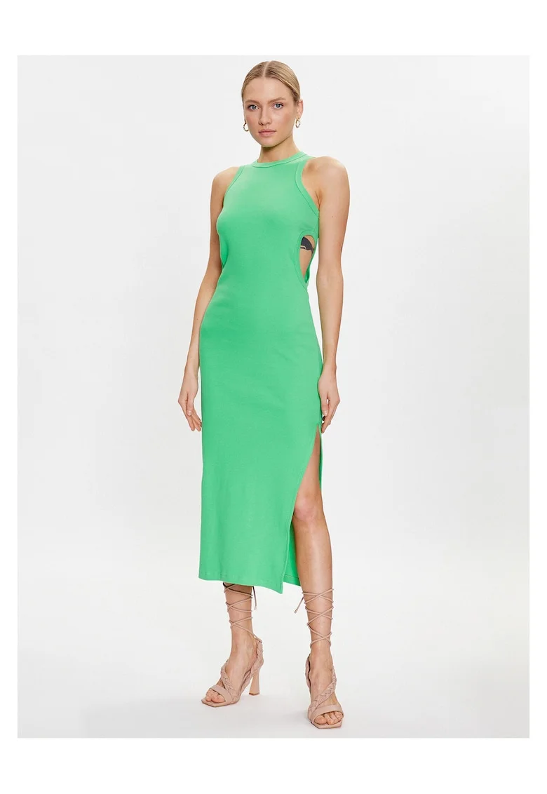 Rochie de vara pentru femei,  Bumbac, Verde,