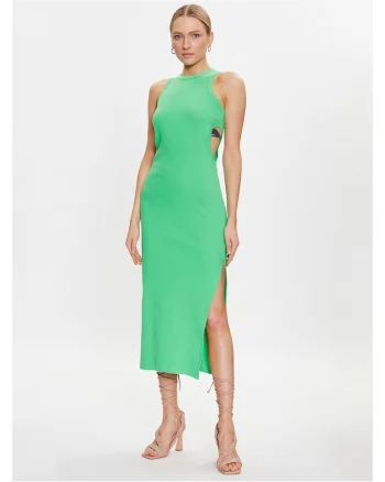 Rochie de vara pentru femei,  Bumbac, Verde,