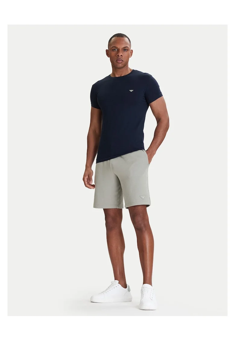 Tricou Barbati, Emporio Armani, slim fit, bleumarin, bumbac