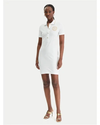 Rochie  bumbac, alb, Alb