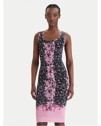 Rochie casual,  Viscoza, roz, Roz