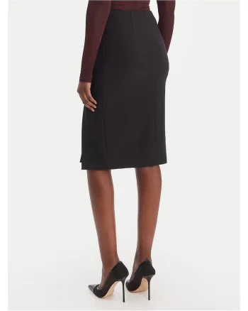 Fusta creion  neagra, poliester, fermoar