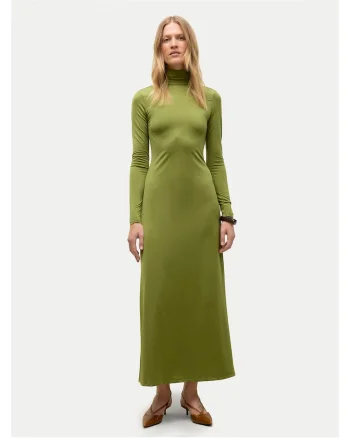 Rochie casual,  verde, poliester reciclat, Verde