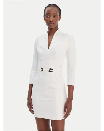 Rochie cocktail alb,, Alb