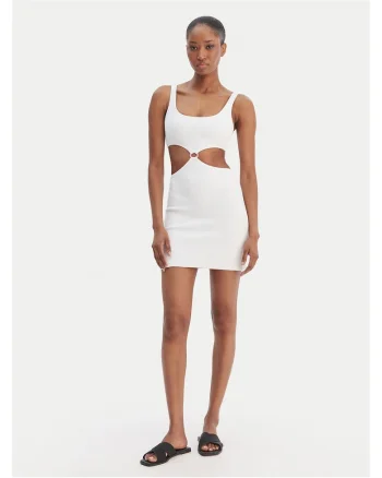 Rochie de vara,  poliamida, alb, Alb