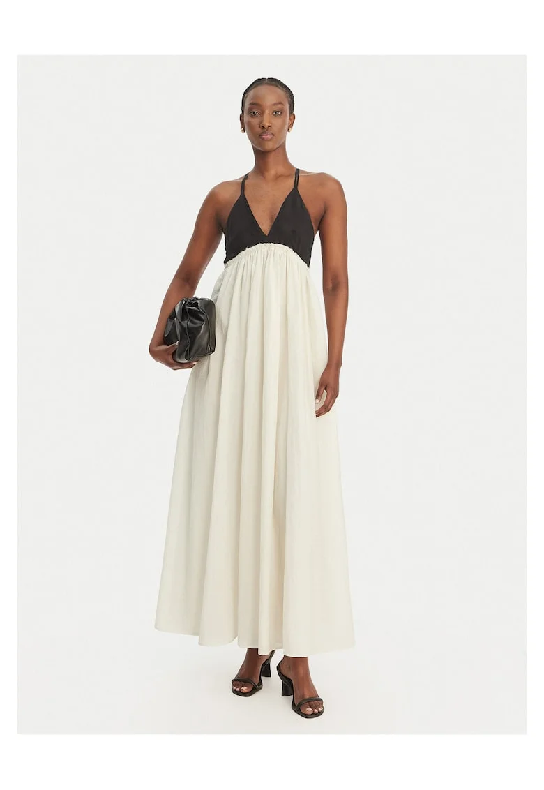 Rochie de vara,  eleganta, alb/negru, poliester