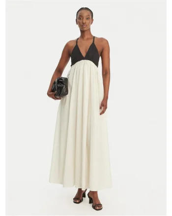 Rochie de vara,  eleganta, alb/negru, poliester