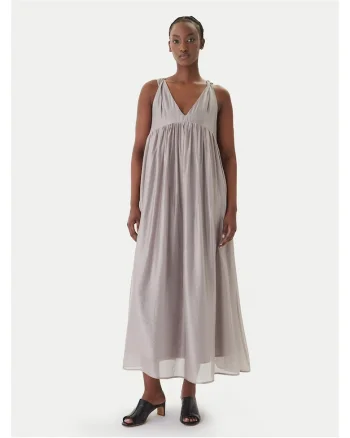 Rochie de vara,  gri, 71% rayon, 24% nailon, 5% matase