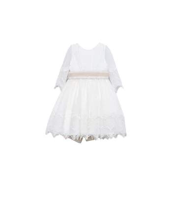 Rochie fete,  eleganta, poliester, Alb