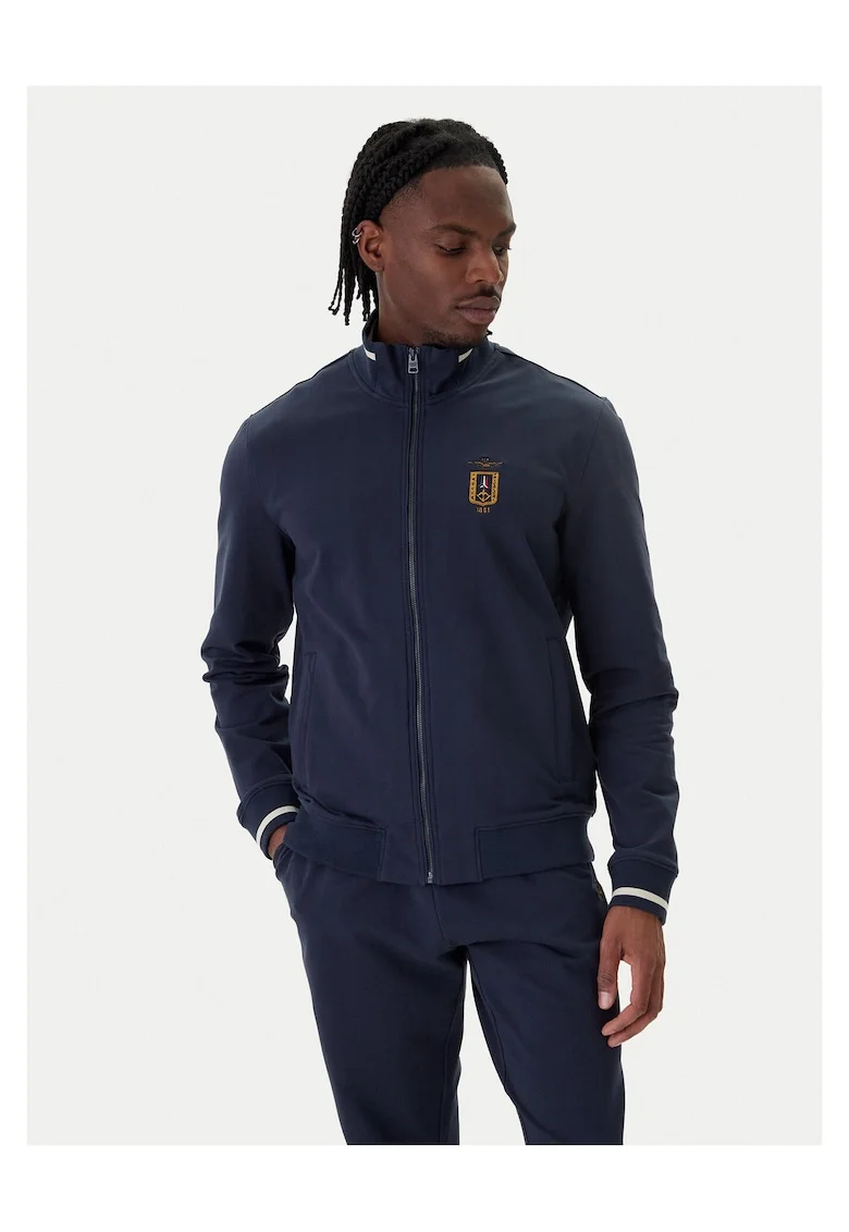 Bluza pentru barbati,  bleumarin, bumbac, fermoar