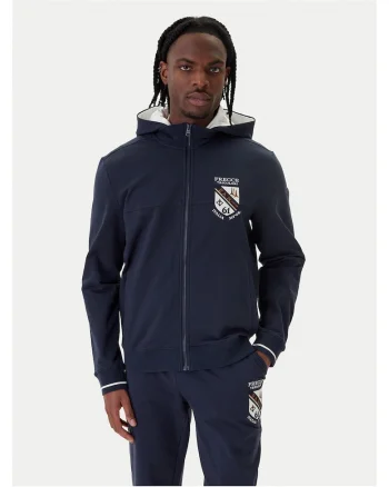 Bluza pentru barbati,  fermoar, bleumarin, bumbac