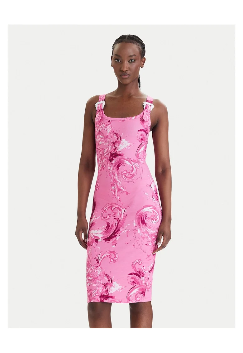 Rochie de zi,  bumbac, roz, bumbac, Roz