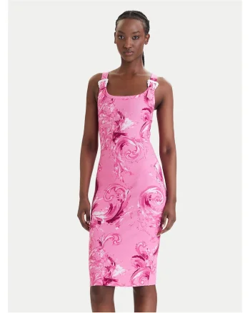 Rochie de zi,  bumbac, roz, bumbac, Roz