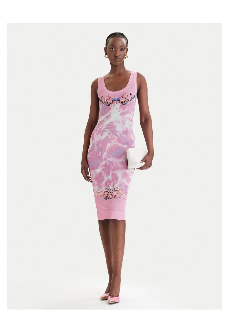 Rochie casual,  roz, Roz