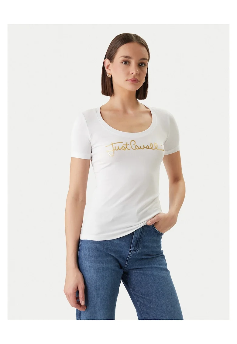 Tricou dama  alb din bumbac, Alb