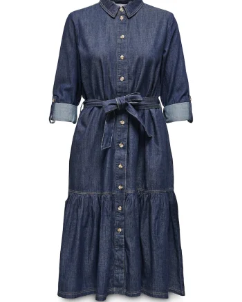 Rochie din denim,  bumbac, bleumarin, femei, Bleumarin