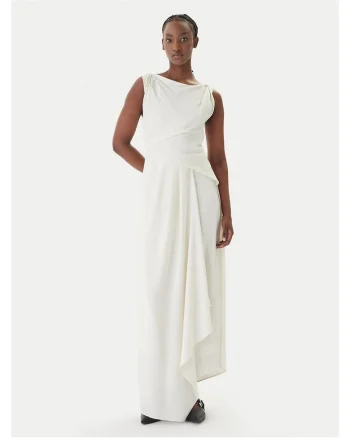 Rochie de seara,  alb, 60% acetat, 40% poliester