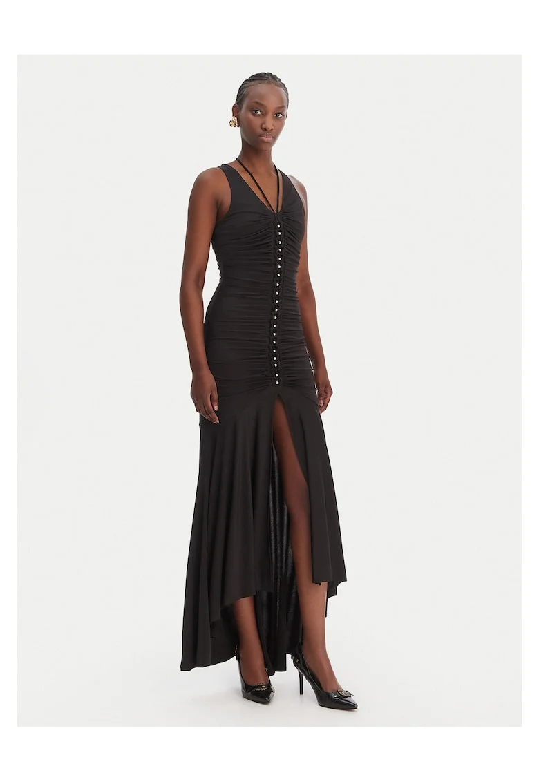 Rochie cocktail,  poliester, negru, Negru