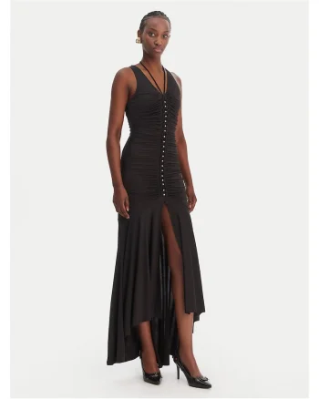 Rochie cocktail,  poliester, negru, Negru