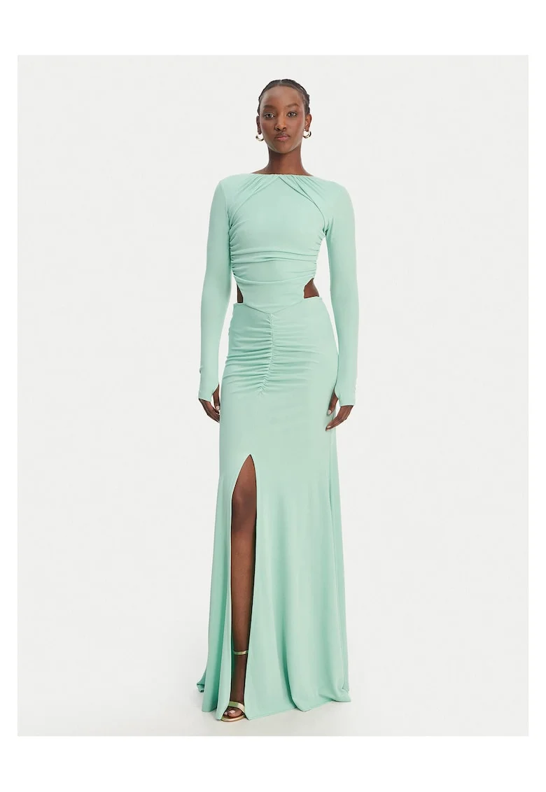 Rochie de seara,  poliester, verde, fermoar, Verde