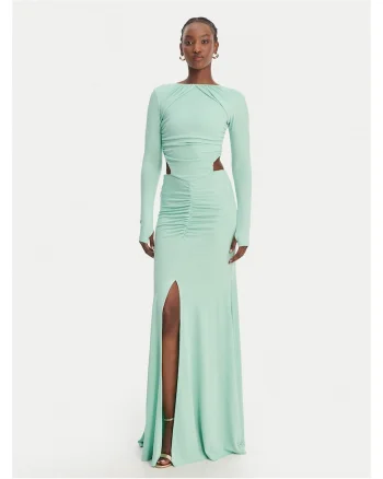 Rochie de seara,  poliester, verde, fermoar, Verde