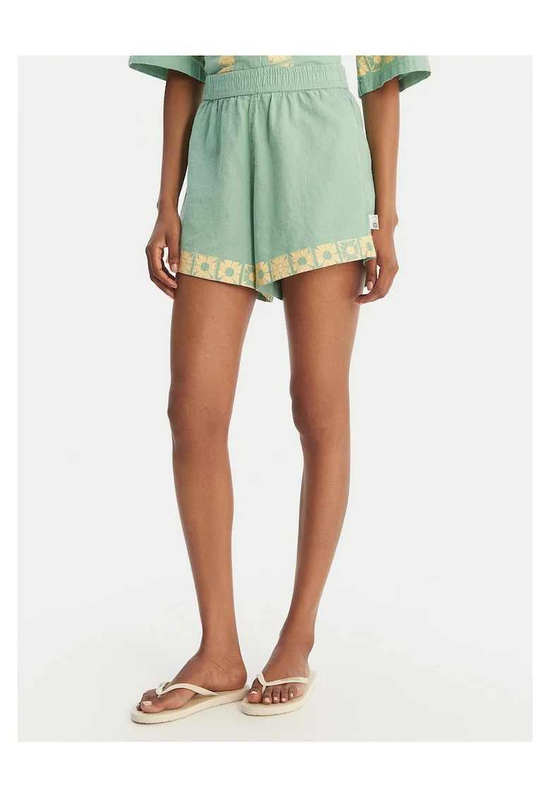 Pantaloni scurti dama,  bumbac, verde,