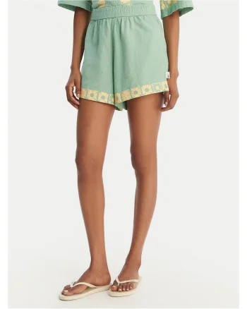 Pantaloni scurti dama,  bumbac, verde,