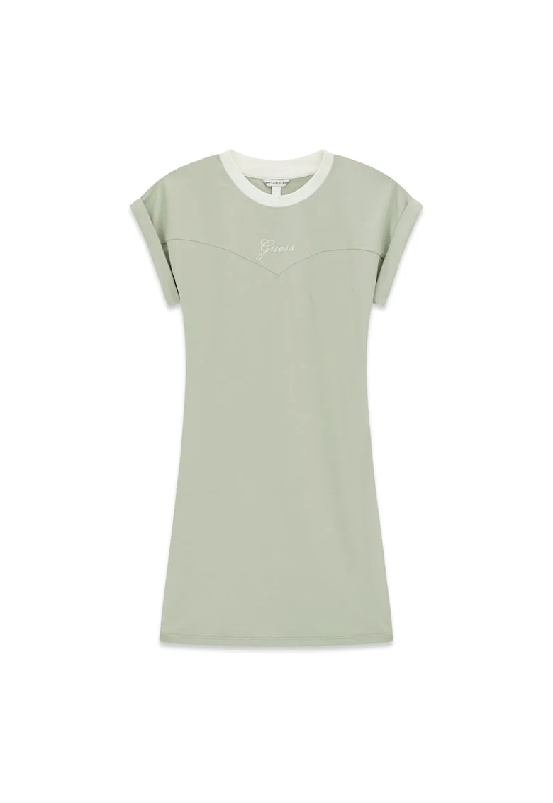 Rochie Fete,  Bumbac, Verde, 95% bumbac, 5% elastan, Verde
