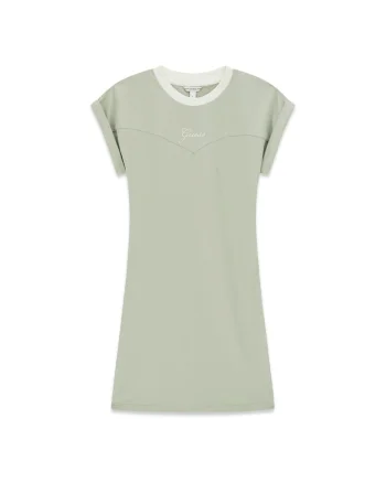 Rochie Fete,  Bumbac, Verde, 95% bumbac, 5% elastan, Verde