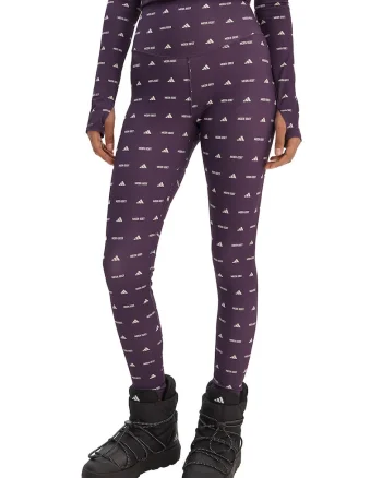 Leggings dama,  poliester reciclat, violet,