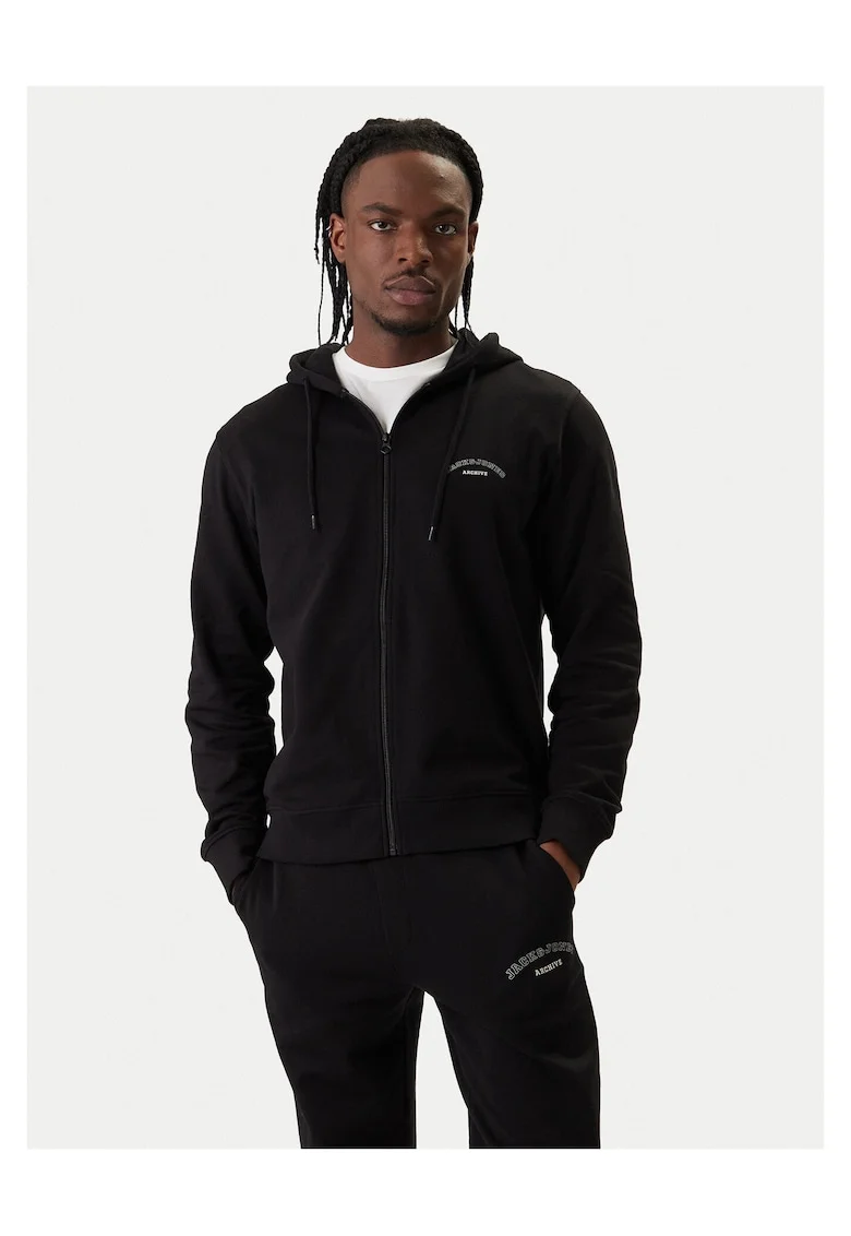 Bluza barbati  cu fermoar, Negru