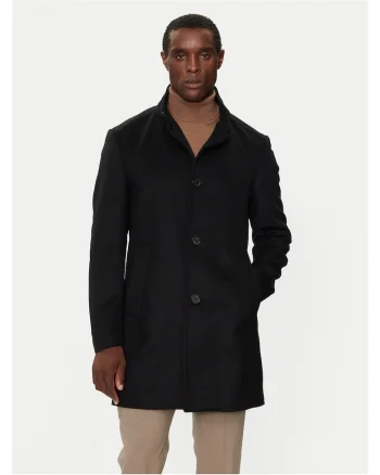 Palton barbati  negru, lana, Negru