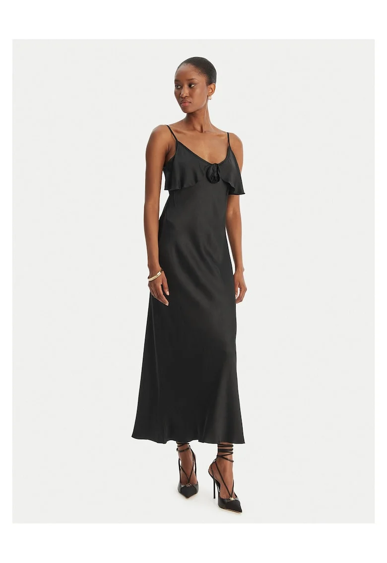 Rochie de cocktail,  viscoza, negru, Negru