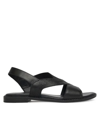Sandale  piele naturala, dama, Negru