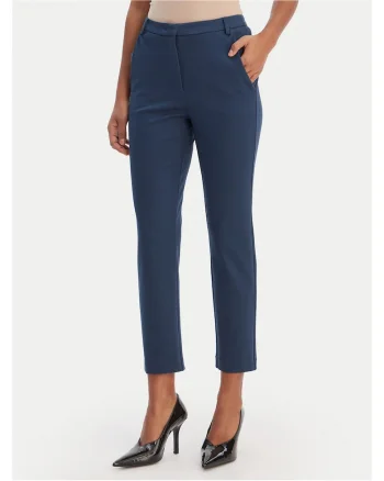 Pantaloni dama,  viscoza, slim fit, 65487, Albastru
