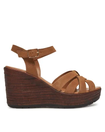 Sandale dama,  WI23-LEMONE-03, piele naturala, Maro