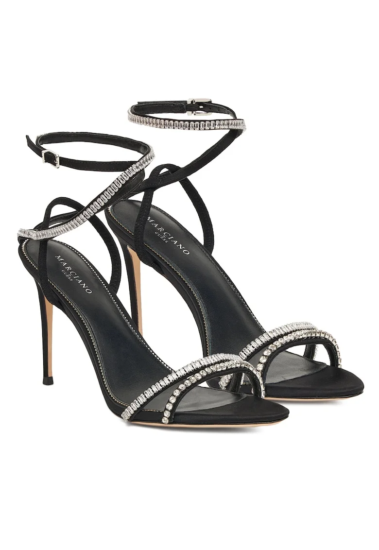 Sandale dama, piele naturala, negru, Negru