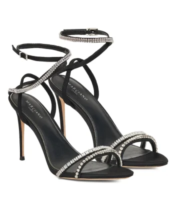 Sandale dama, piele naturala, negru, Negru