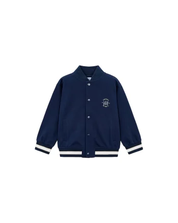 Geaca baieti,  55% poliester, 44% bumbac, 1% elastan, 45987, Bleumarin