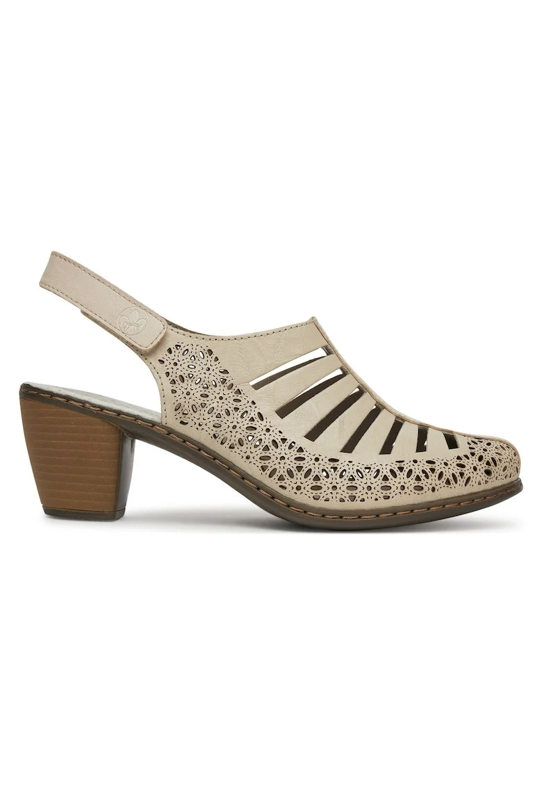 Sandale femei,  piele naturala, bej, toc clasic, Bej