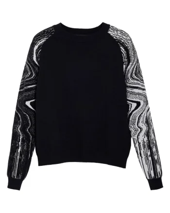 Pulover dama,  negru, poliester/viscoza/poliamida, Negru