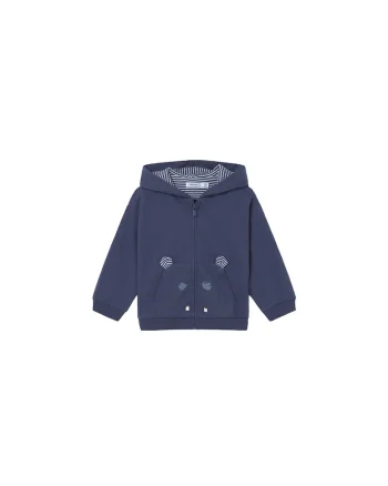 copii,  bleumarin, 64% bumbac, fermoar, Bleumarin