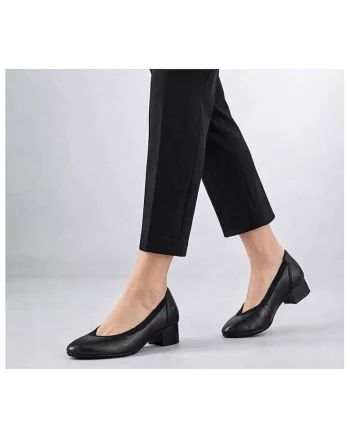 Pantofi eleganti, dama,  ANTISTRESS, 43452-00 negru, piele naturala, Negru
