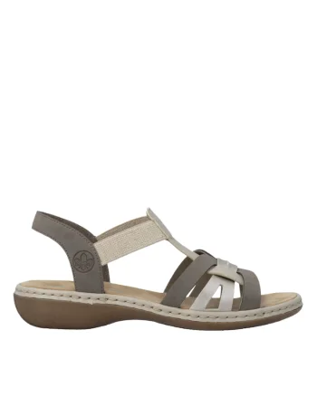 Sandale casual, dama,  ANTISTRESS, 65918-64 bej, piele ecologica, Bej