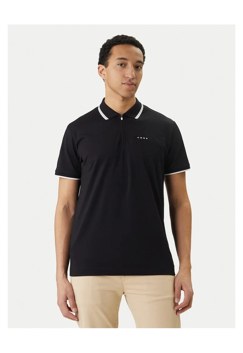 Tricou barbati,  negru, bumbac, poliesterdwqfwq, Negru