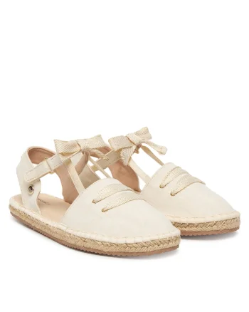 Espadrile copii,  bej, textil, sistem inchidere Velcrodwqf, Bej