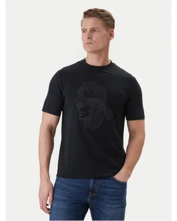 Tricou barbati,  lejer, bleumarin, bumbac organic, Bleumarin
