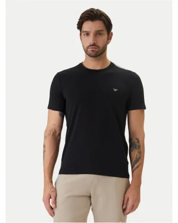 Tricou barbati, Emporio Armani, bumbac, negru, 95% bumbac, 5% elastan, Negru