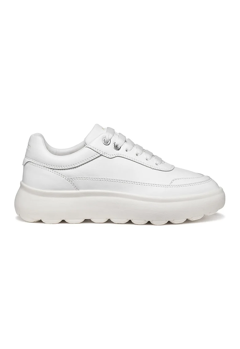 Pantofi sport low-cut de piele, Alb